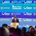 Kenya's President William Ruto speaking in Mombasa during the closing of the 11th Our Ocean Conference | Photo courtesy of PSCU